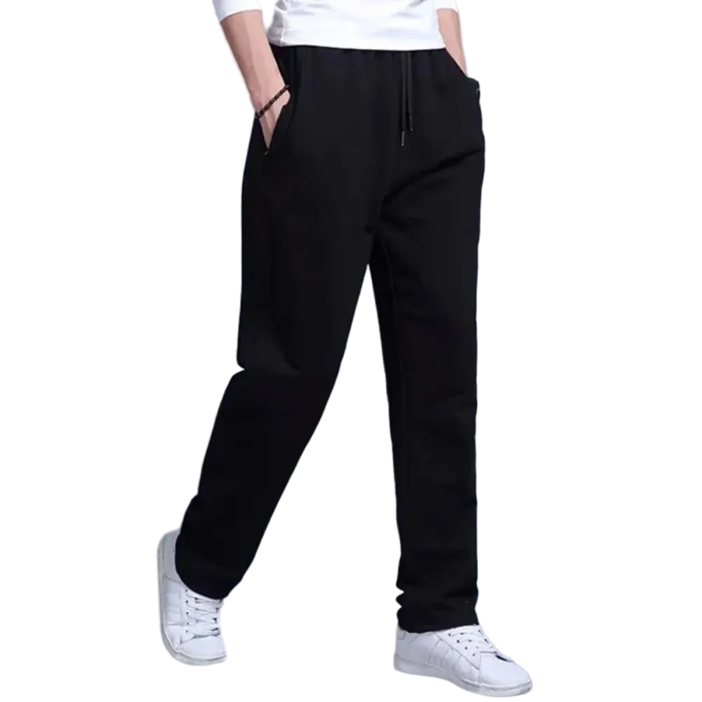 Herre Joggebukse Bred Passform Sporty Design 0