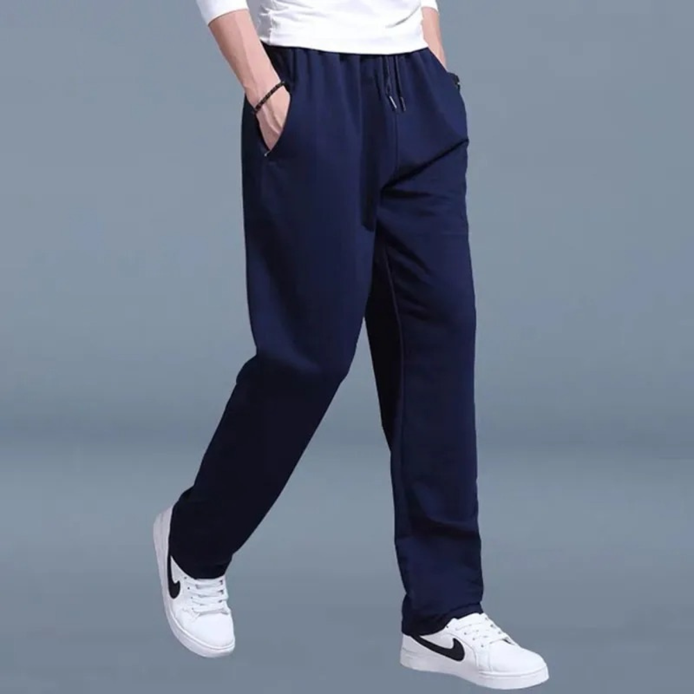 Herre Joggebukse Bred Passform Sporty Design 1