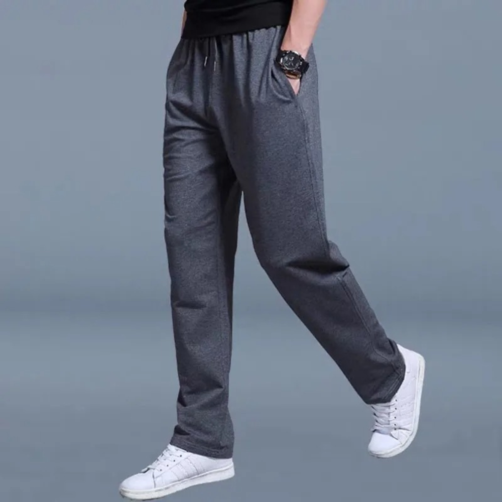Herre Joggebukse Bred Passform Sporty Design 2