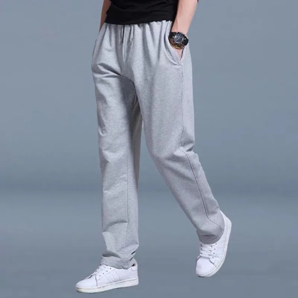 Herre Joggebukse Bred Passform Sporty Design 3