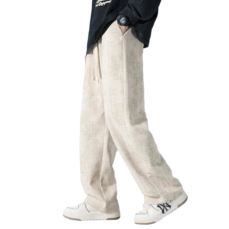 Herre Joggebukse Retro Stil med Justerbar Passform og Praktiske Lommer 0