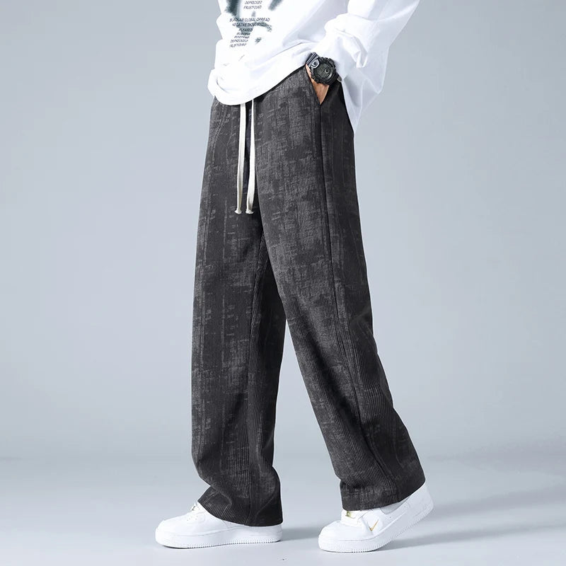 Herre Joggebukse Retro Stil med Justerbar Passform og Praktiske Lommer 3