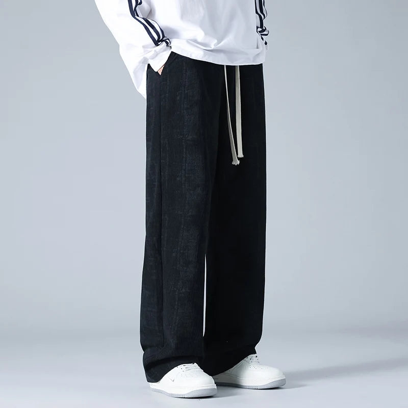 Herre Joggebukse Retro Stil med Justerbar Passform og Praktiske Lommer 6