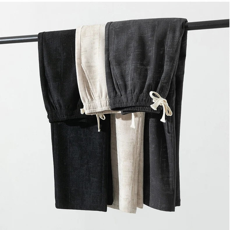 Herre Joggebukse Retro Stil med Justerbar Passform og Praktiske Lommer 8