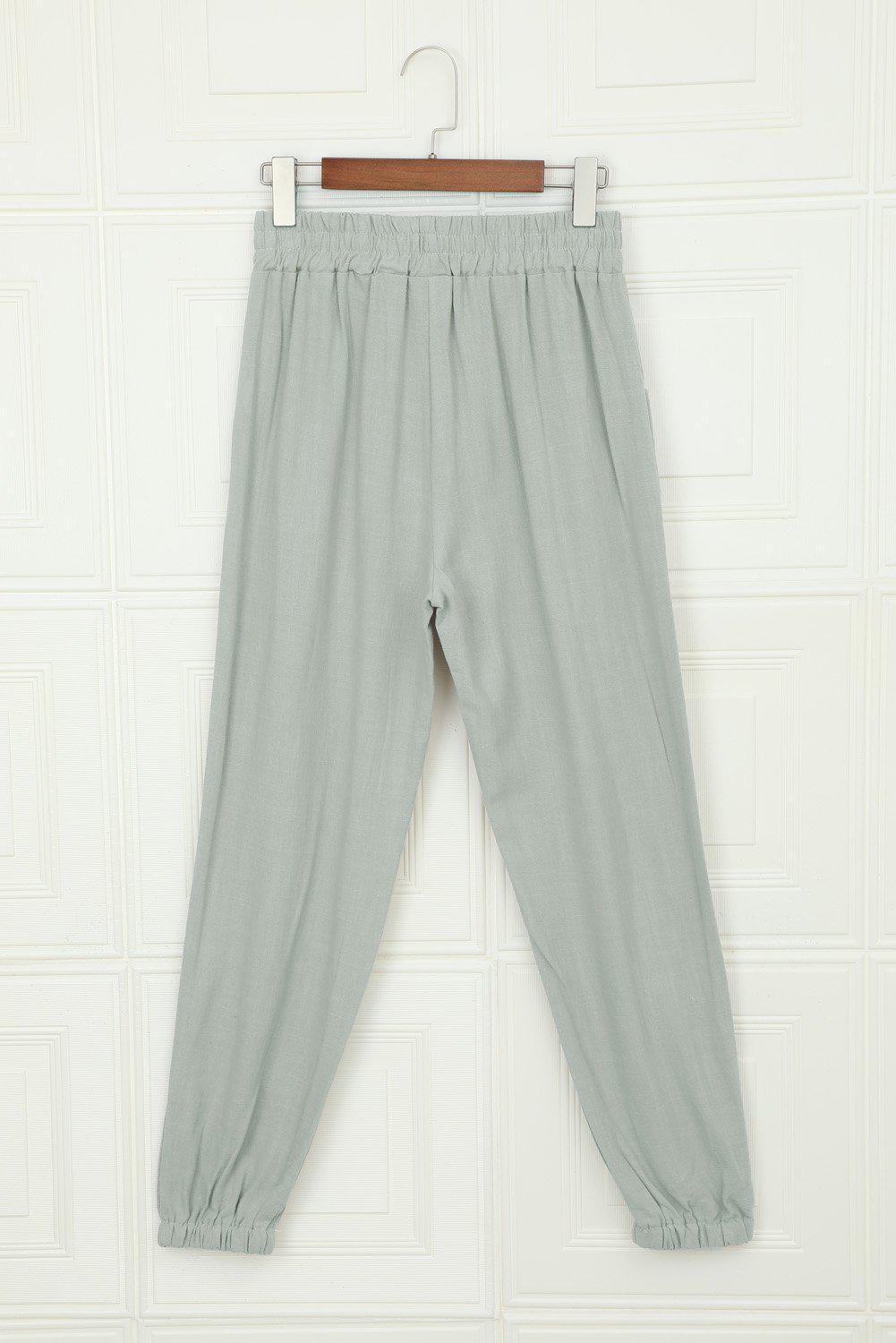 Herre Joggebukse Tapered Elastisk Polyester med Lommer 7