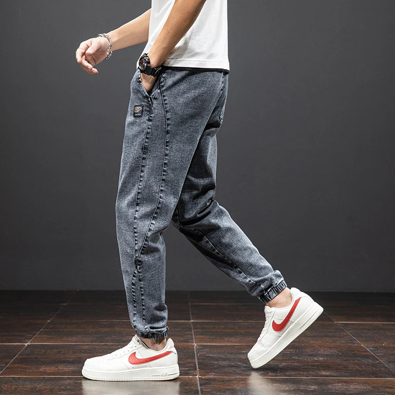 Herre Joggerbukser Denim Stil Avslappet Tapered 5
