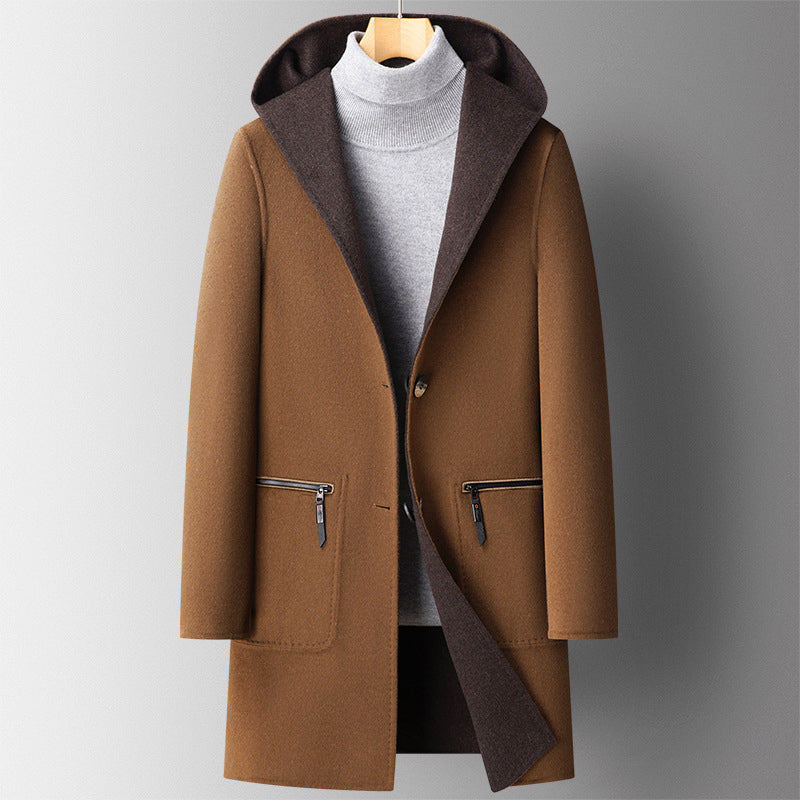 Herre Kåpe med Hette Vendbar Design 3
