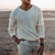 Herre Langermet Pullover i Strikket Materiale 0