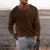 Herre Langermet Pullover i Strikket Materiale 3