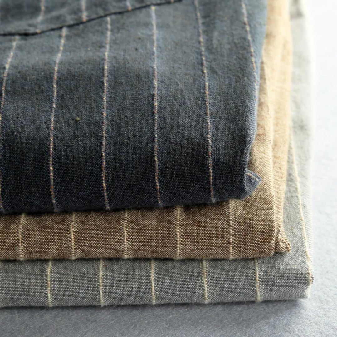 Herre Linbukse med Elastisk Midje og Stripemønster 2