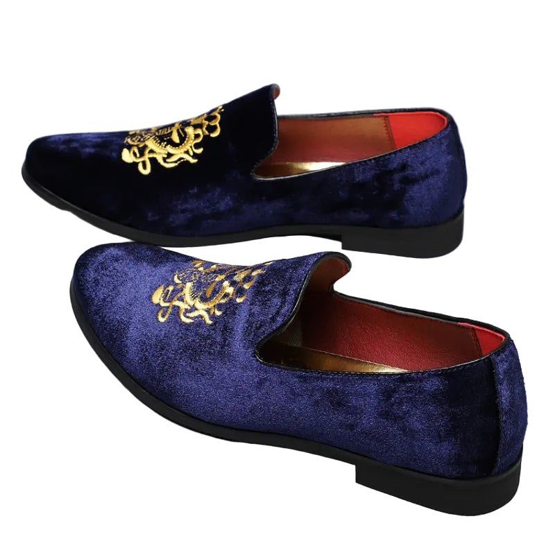 Herre Loafers Fløyel med Intrikat Design 0