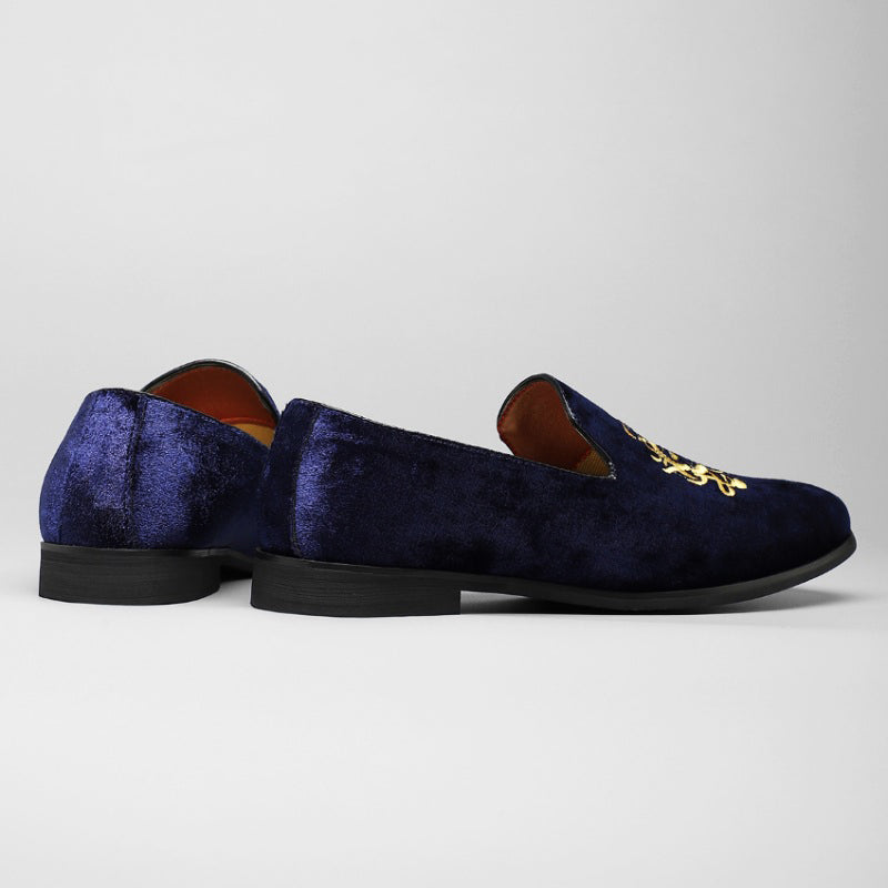 Herre Loafers Fløyel med Intrikat Design 1