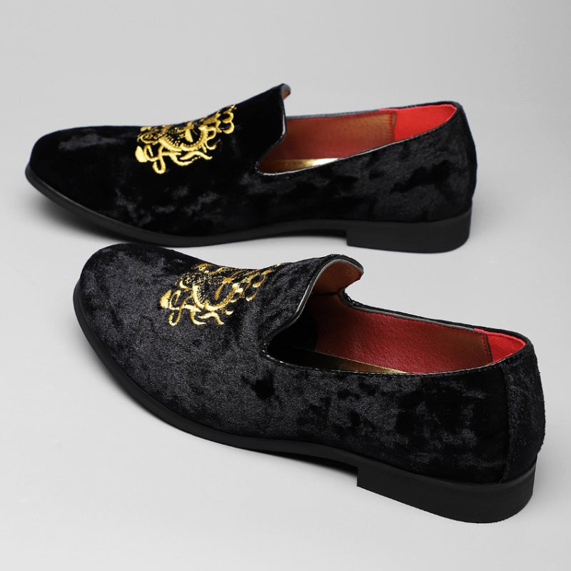 Herre Loafers Fløyel med Intrikat Design 2