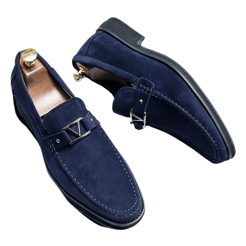 Herre Loafers Slip-On Vegan Suede med Dekorativ Spenne 0