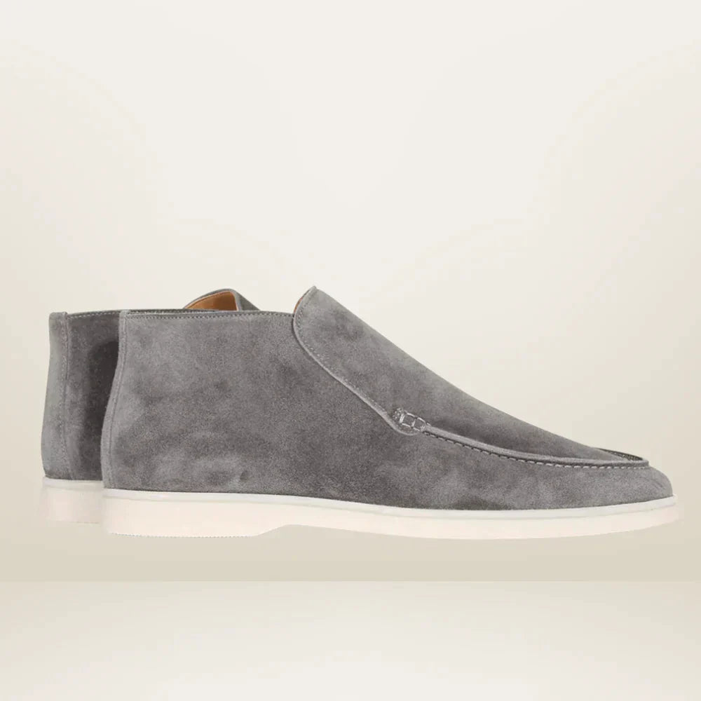 Herre Loafers Suede Enkelhøyde Minimalistisk Design Normal Passform 2