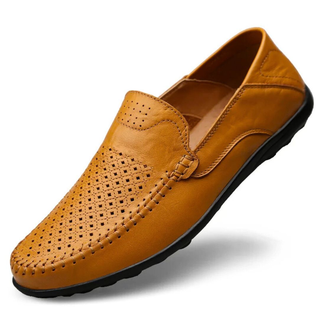 Herre Loafers i Lær med Luftstrøm Design 1