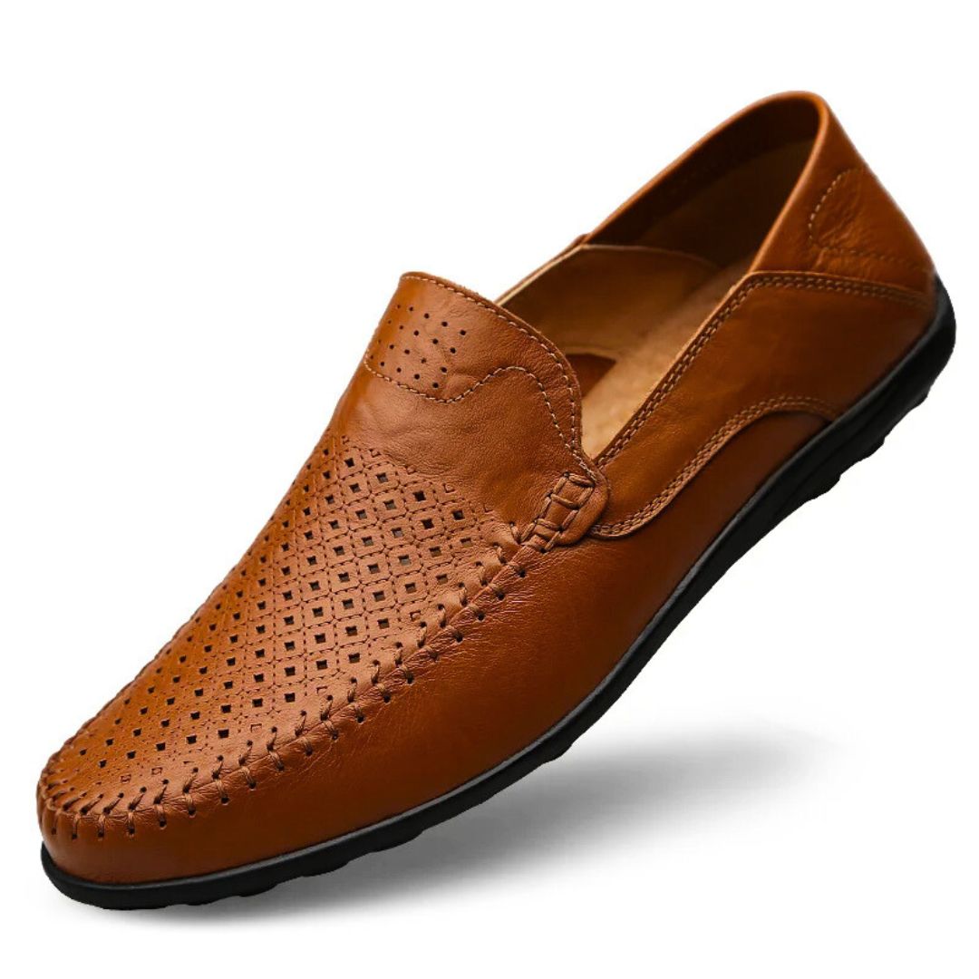 Herre Loafers i Lær med Luftstrøm Design 2
