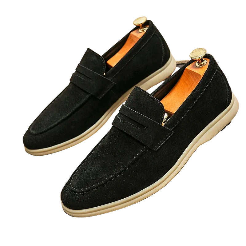 Herre Loafers i Semsket Skinn 0