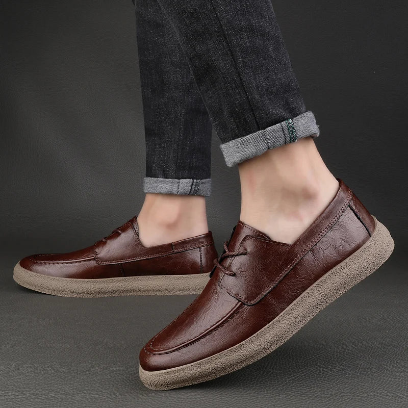 Herre Loafers med Åpen Snøring Moderne Stil 2