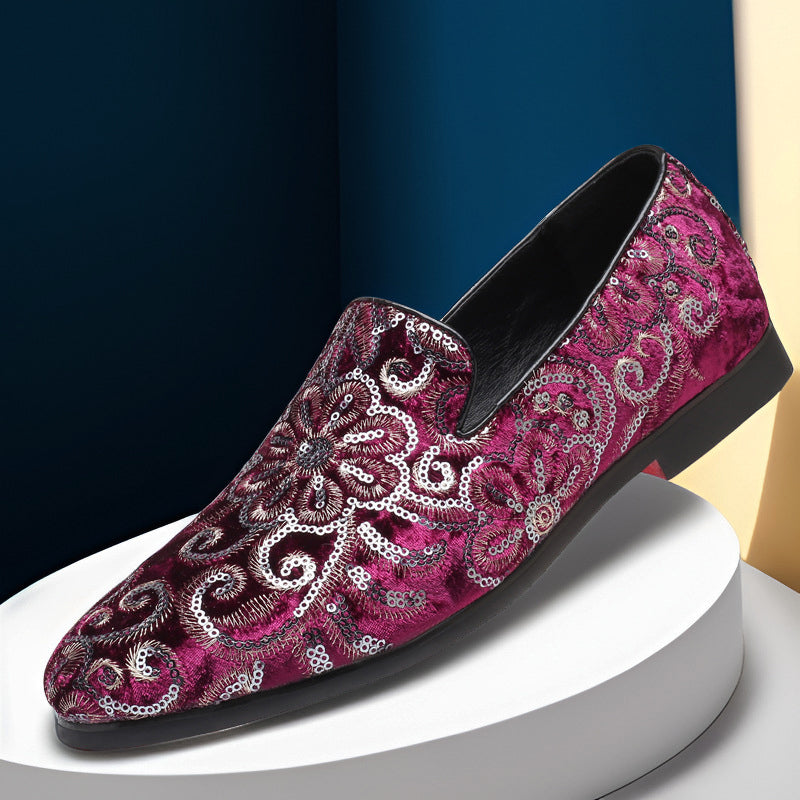Herre Loafers med Blomsterbroderi 1