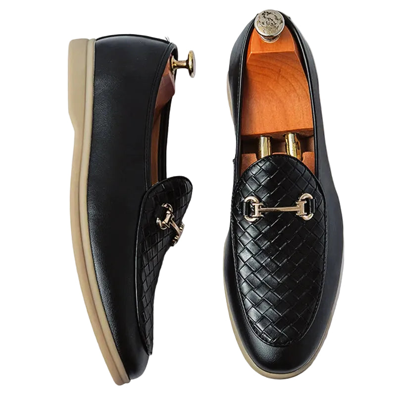 Herre Loafers med Klassisk Design og Vevd Vamp 0