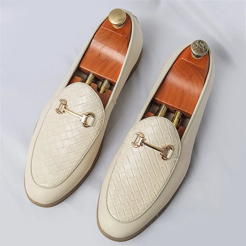 Herre Loafers med Klassisk Design og Vevd Vamp 3