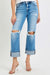 Herre Mid Rise Straight Cuffed Jeans Denim 1