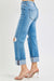 Herre Mid Rise Straight Cuffed Jeans Denim 3