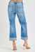 Herre Mid Rise Straight Cuffed Jeans Denim 4