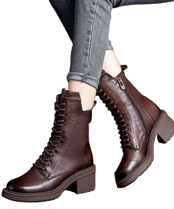 Herre Motorsykkelstøvler med Snøring 0