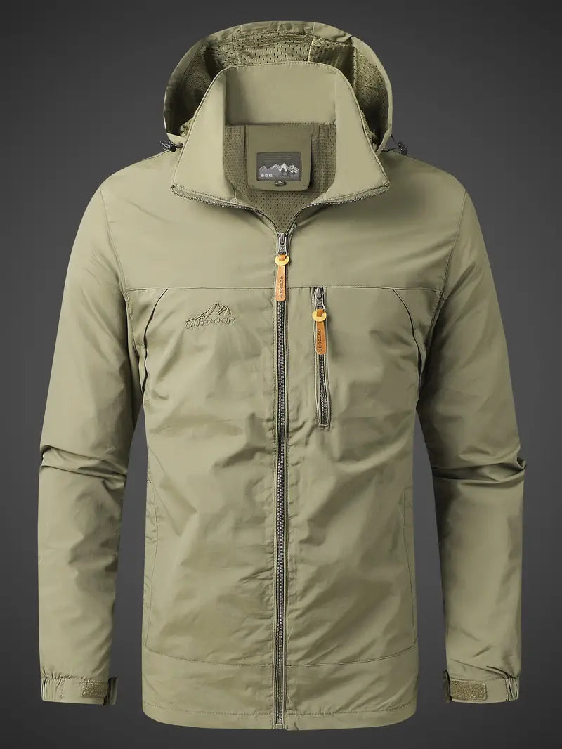 Herre Outdoorjakke Vanntett og Vindavvisende 7