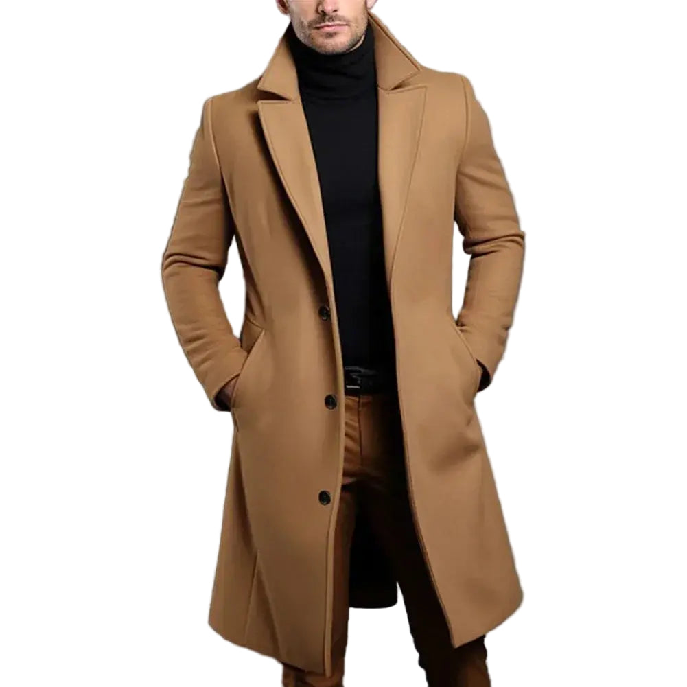 Herre Overfrakk Klassisk Stil Elegant 0