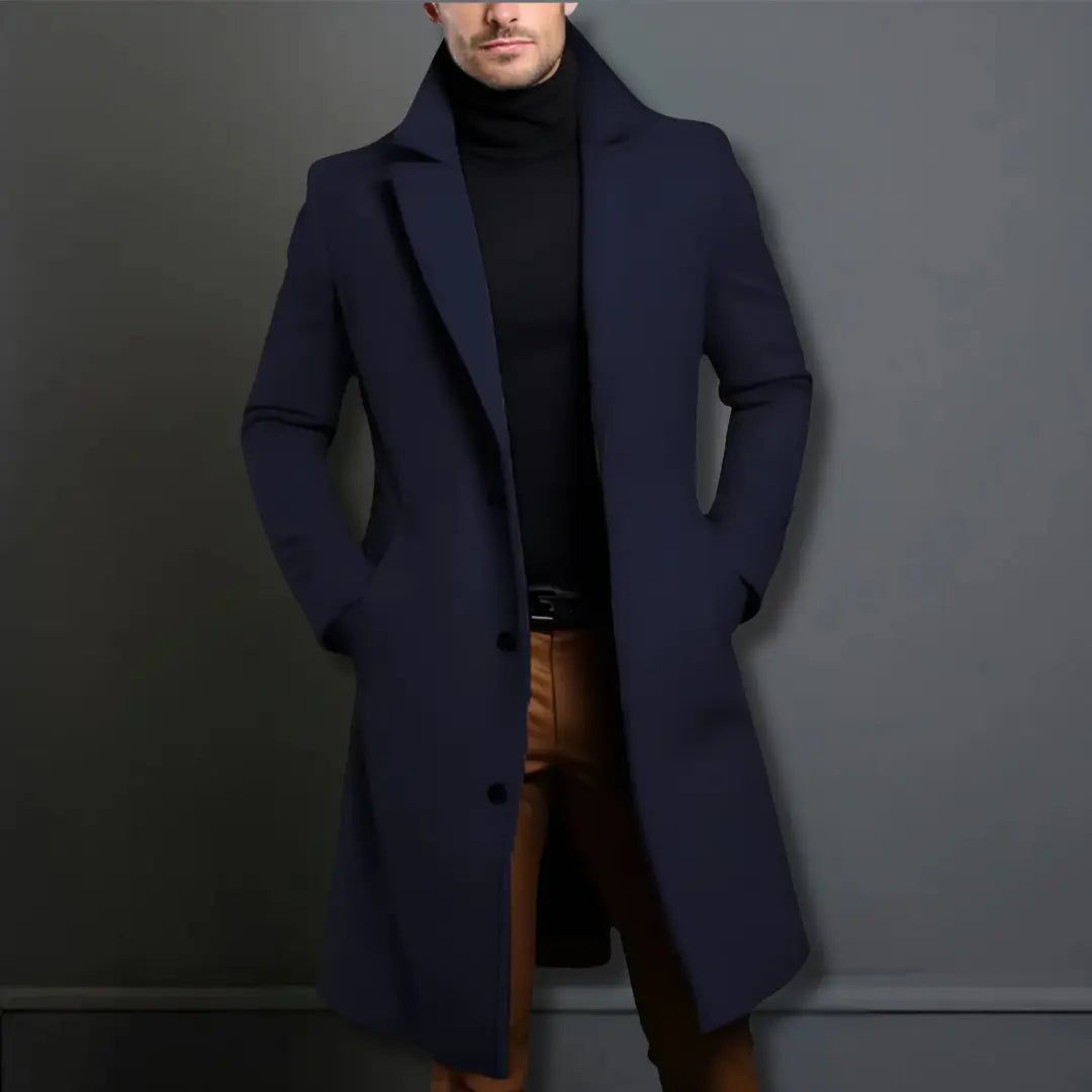 Herre Overfrakk Klassisk Stil Elegant 4