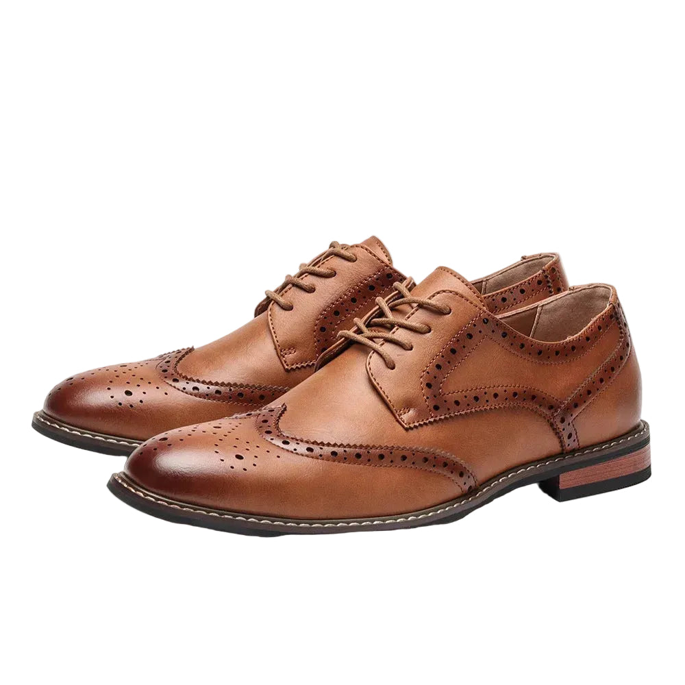 Herre Oxford Brogues Klassisk Stil 0