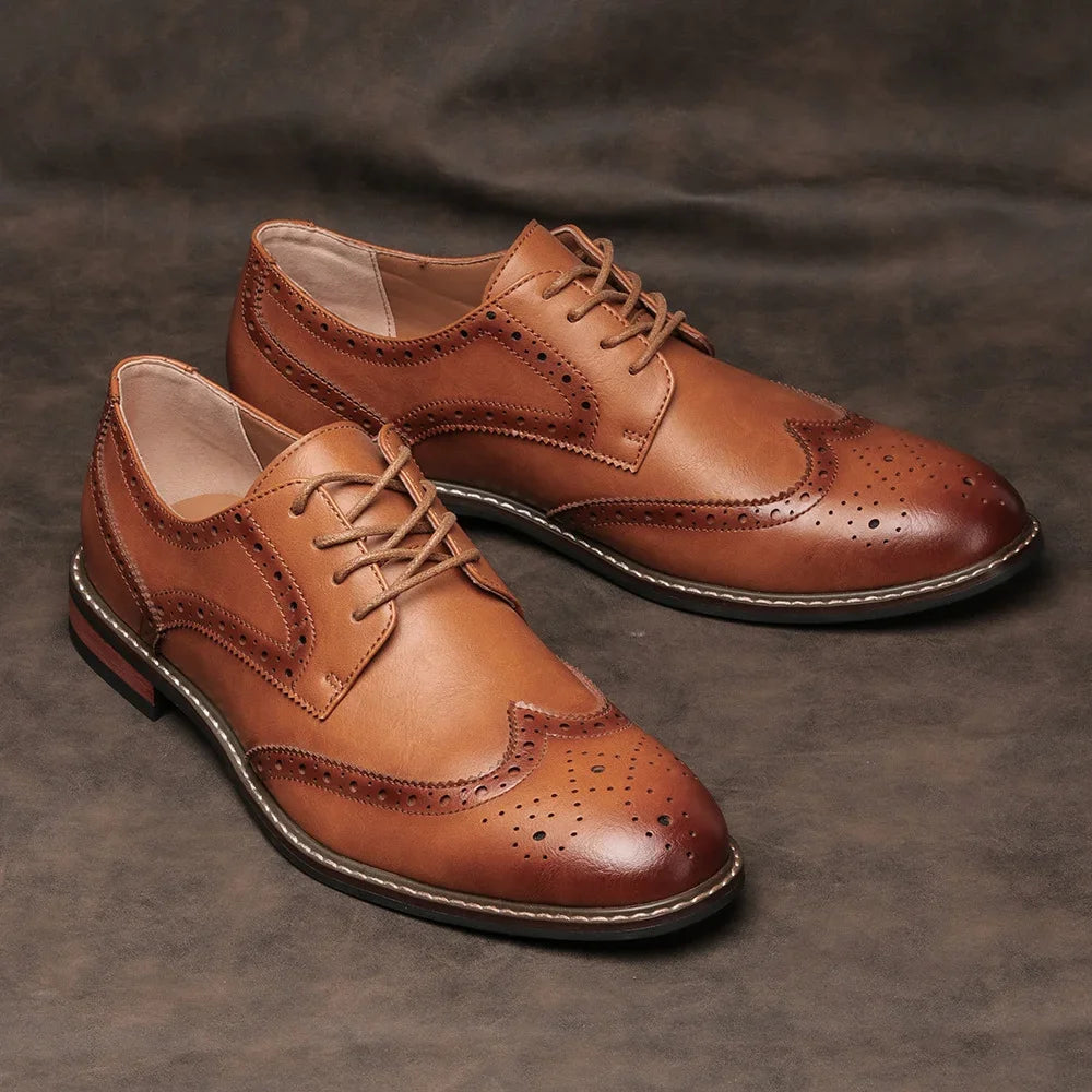 Herre Oxford Brogues Klassisk Stil 1