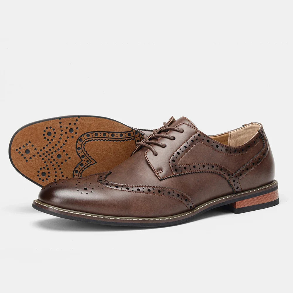 Herre Oxford Brogues Klassisk Stil 8