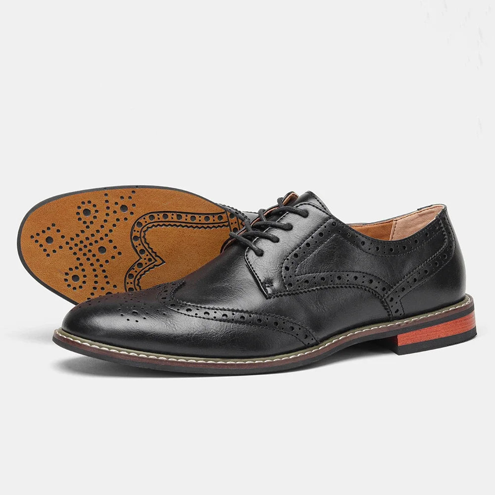 Herre Oxford Brogues Klassisk Stil 9