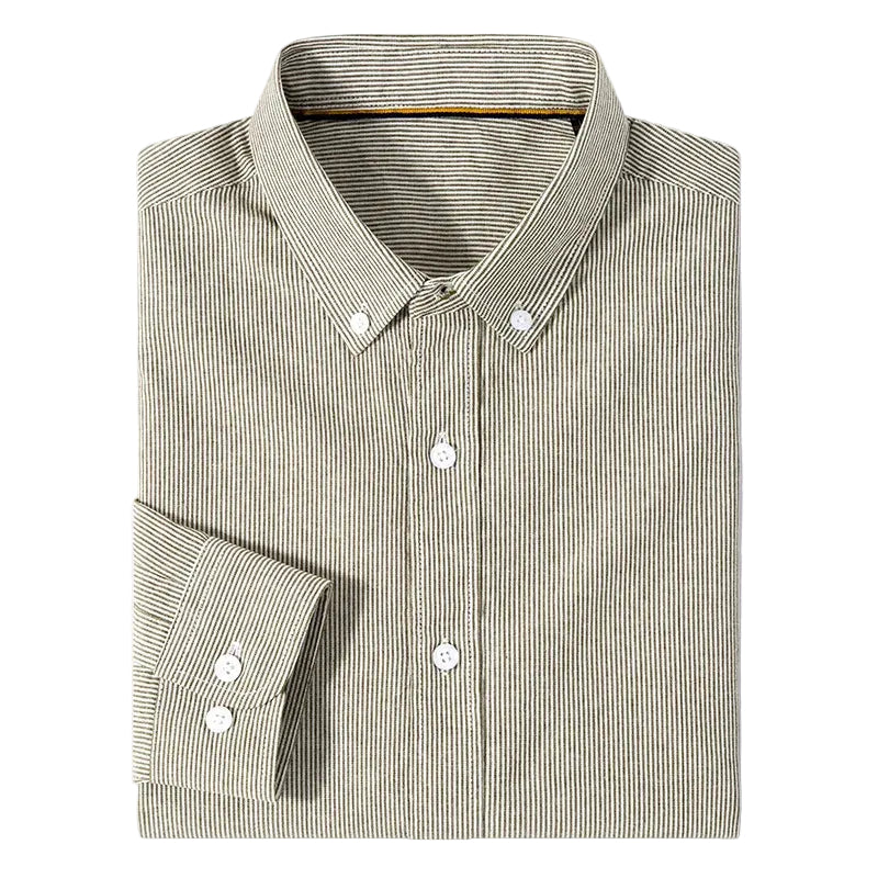 Herre Oxford Skjorte Klassisk Stil 0