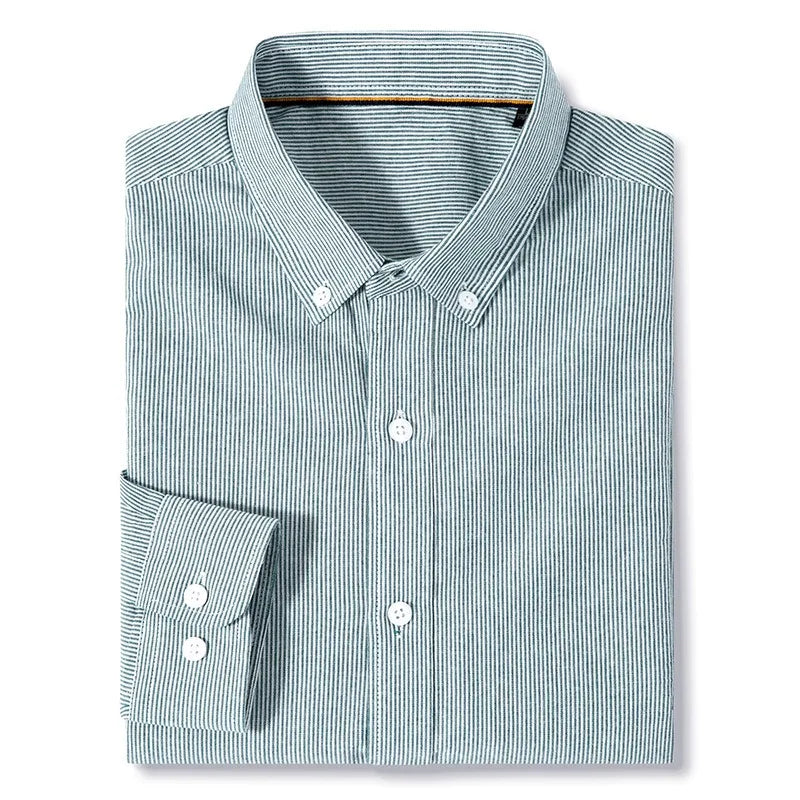 Herre Oxford Skjorte Klassisk Stil 1