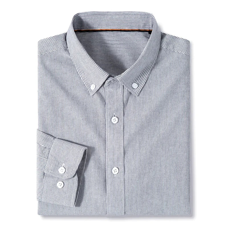 Herre Oxford Skjorte Klassisk Stil 2