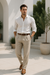 Herre Pantalon Rett Snitt Klassisk Design 1