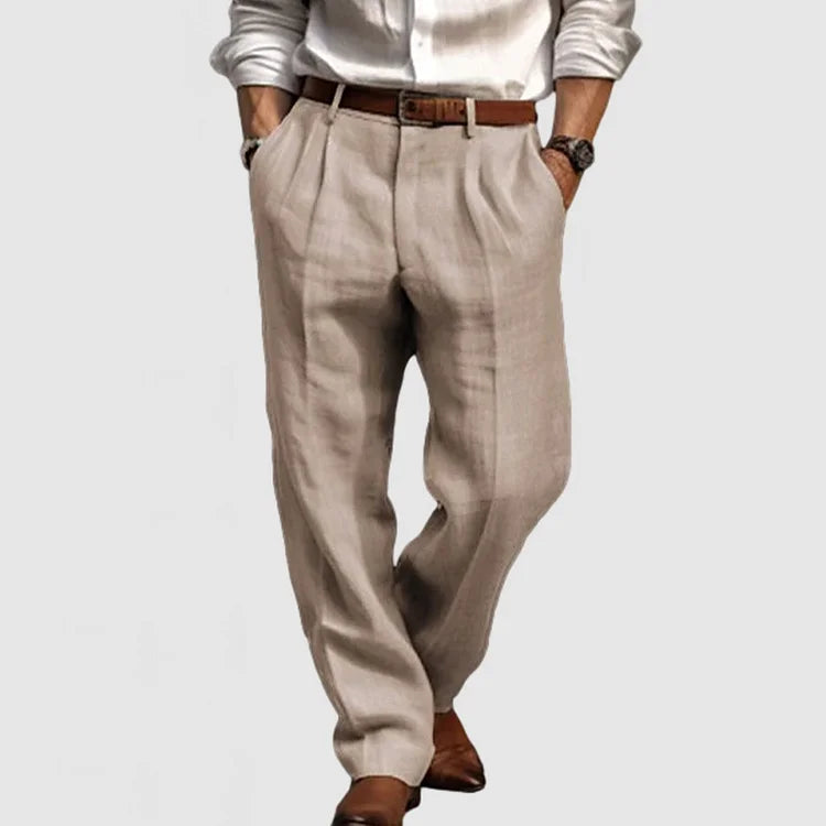 Herre Pantalon Rett Snitt Klassisk Design 3