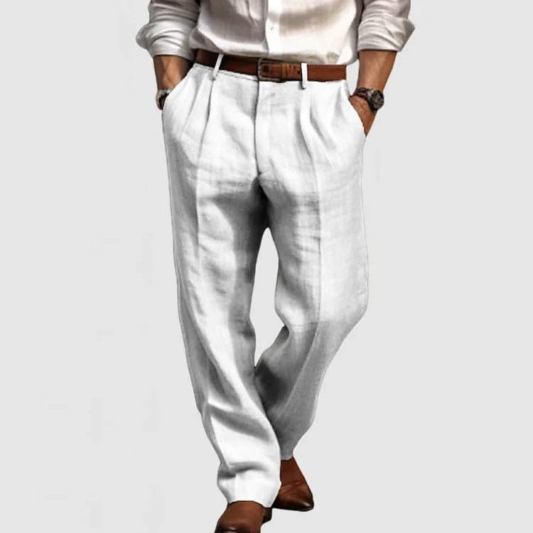 Herre Pantalon Rett Snitt Klassisk Design 5