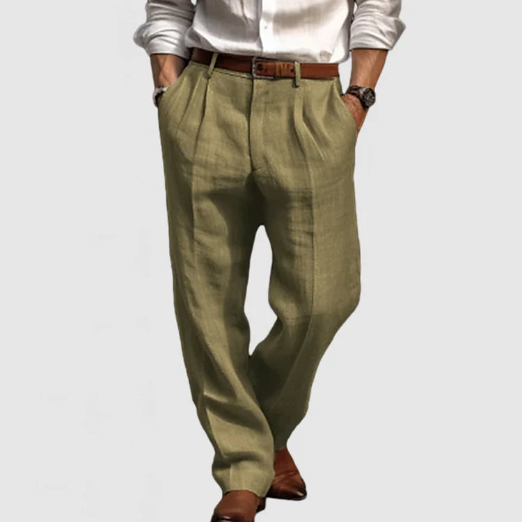 Herre Pantalon Rett Snitt Klassisk Design 6