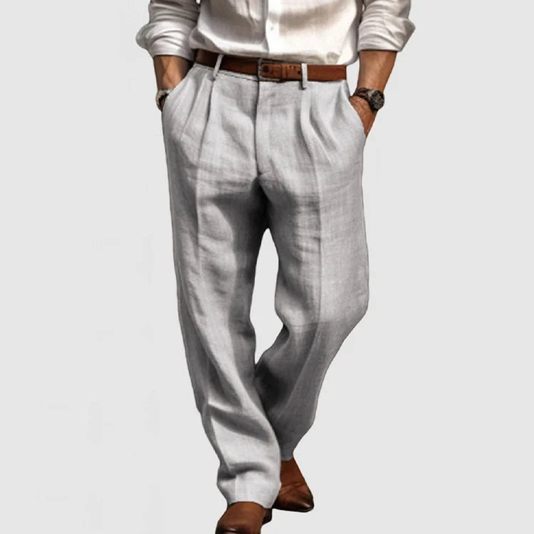 Herre Pantalon Rett Snitt Klassisk Design 7