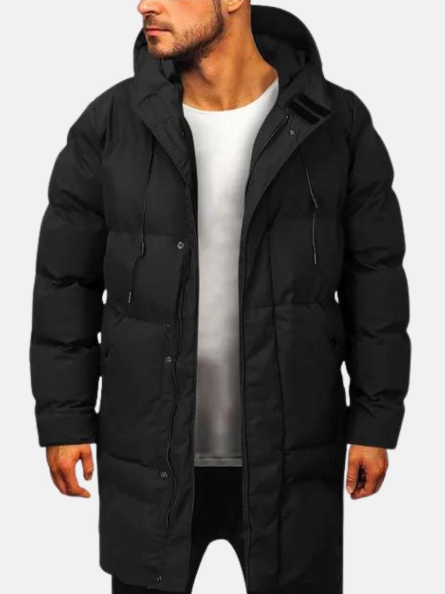 Herre Parka Jakke Minimalistisk Design for Vinterbruk 0