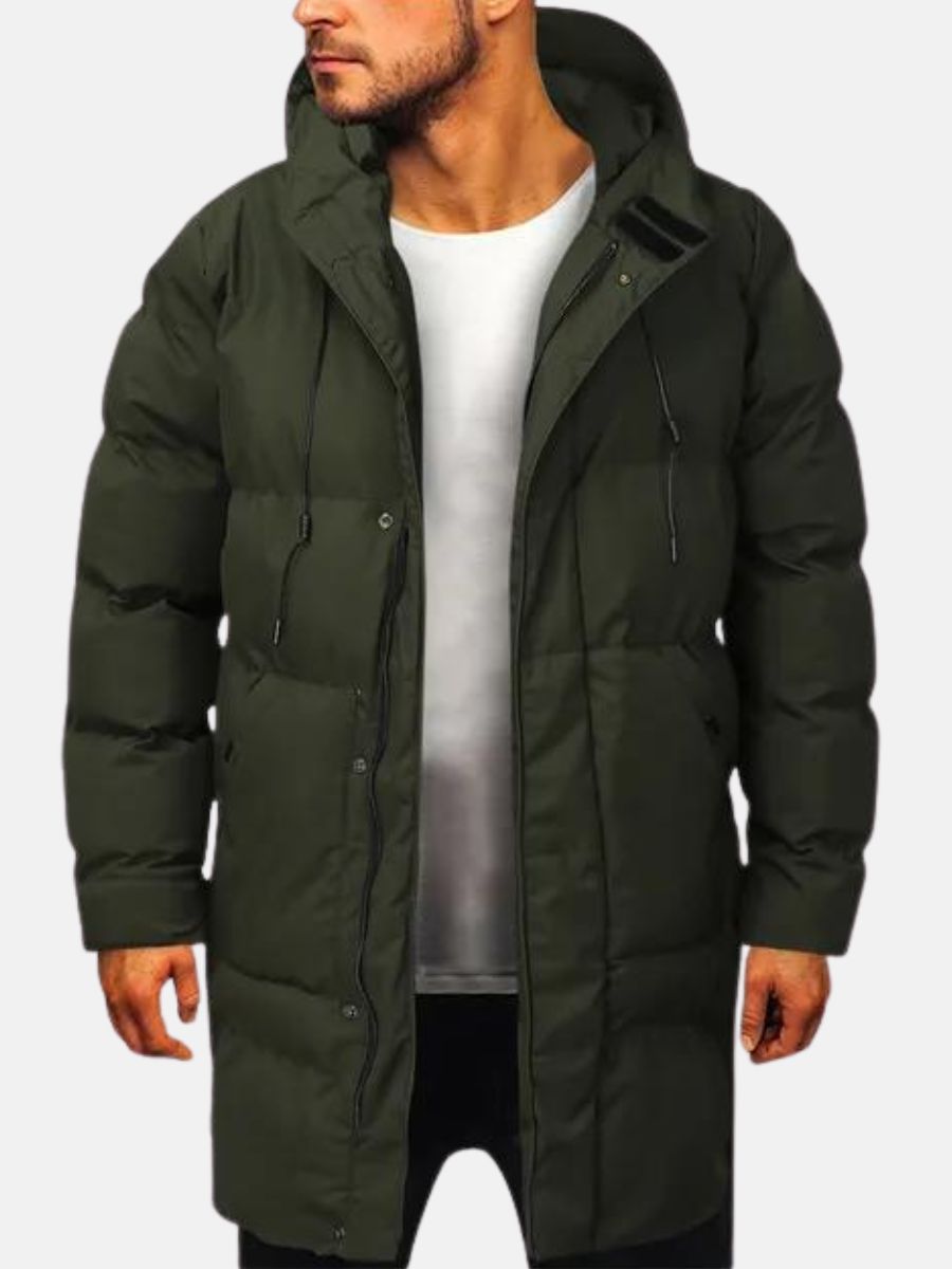 Herre Parka Jakke Minimalistisk Design for Vinterbruk 2