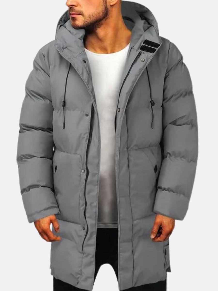 Herre Parka Jakke Minimalistisk Design for Vinterbruk 3