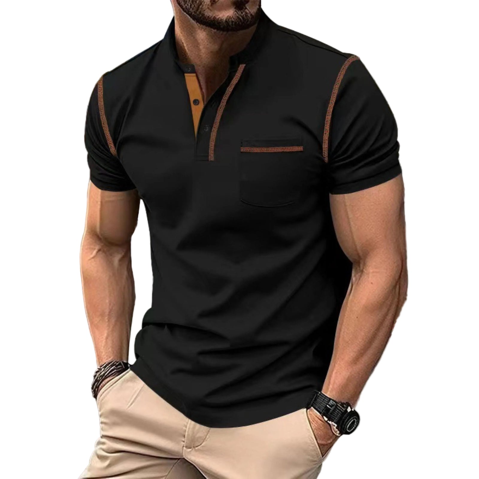 Herre Polo Skjorte Klassisk Stil Allsidig Design 0