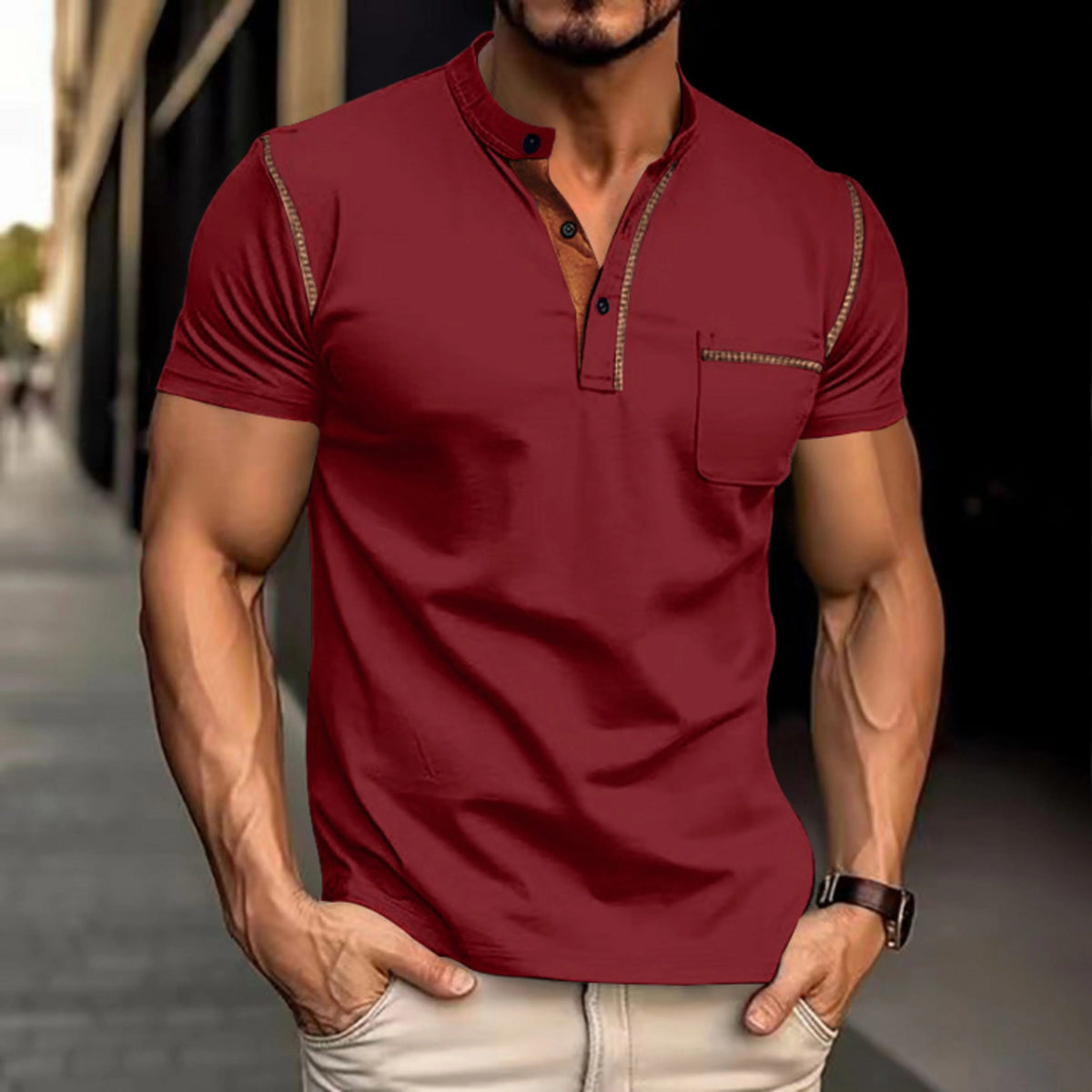Herre Polo Skjorte Klassisk Stil Allsidig Design 2